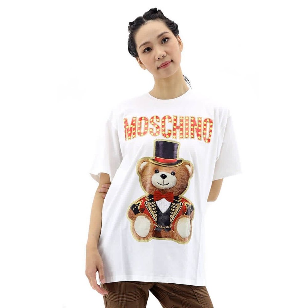 Moschino Teddy Bear Cotton T-shirt | White | NEW |